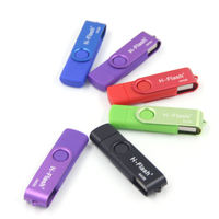 Clé USB pivotante H FLASH OEM USB 2.0, nouvelle, en métal coloré, 1 Go à 128 Go, haute vitesse, logo personnalisé, cryptage, garantie 1 an