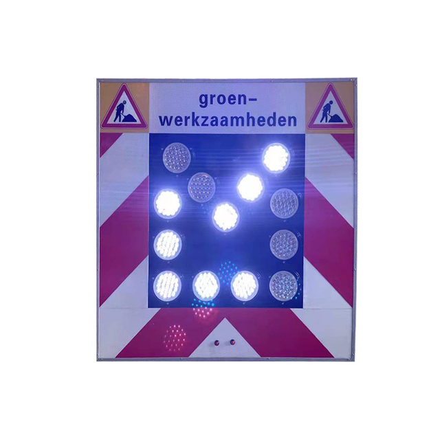 Traffic Safety Warning Sign Board Solar Flashing Arrow Direction Sign LED Traffic Sign With Light