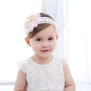 Fascia per <span class=keywords><strong>capelli</strong></span> per neonati con fiocco in pizzo, stile giapponese e coreano, accessori per <span class=keywords><strong>capelli</strong></span> per bambini, fiocco in pizzo a forma di fiore, fascia per <span class=keywords><strong>capelli</strong></span> da principessa - Product Image 5