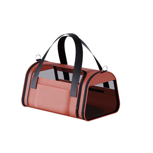 Soft Sided Foldable Pet Carrier Bag Classic Style Zipper Closure Portable Backpack for Cat/Dog with Removable <b>Mat</b> Shoulder Strap - Product Image 4