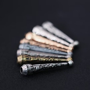Accessori per Bolo Tie: Ciondolo in Metallo con Motivo a <span class=keywords><strong>Campanula</strong></span>, Stile Europeo e Americano con Motivo a Foglia di Acanto Vintage. - Product Image 2