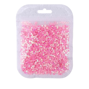 Lentejuelas Brillantes Azul Iridiscente en Forma de Estrella de Cuatro Puntas, Lentejuelas Láser Brillantes, Copos de Purpurina Brillante, 5 Colores, 10g - Product Image 3