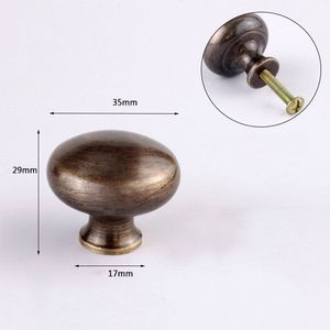 Simple Brass Wardrobe Cabinet <strong>Door</strong> Drawer Handle <strong>Knob</strong> Round Solid Brass Furniture <strong>Door</strong> <strong>Knobs</strong> Pull - Product Image 5