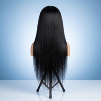 Perruques lisses en cheveux humains indiens Remy bruts en gros, perruques frontales en dentelle 13x4, perruques frontales en dentelle transparente en cheveux humains lisses