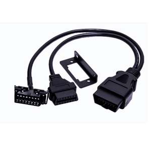 16 pines macho a hembra adaptador <span class=keywords><strong>OBD</strong></span> 2 extensión divisor Y Cable con Panel 50cm redondo PVC Universal Cable completo <span class=keywords><strong>1</strong></span> año de garantía - Product Image 1