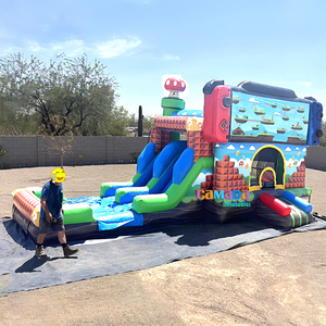 Castillo Inflable de PVC de Alta Calidad, Castillo Hinchable con Tobogán, Juego Infantil para Exteriores, Ideal para Negocios - Product Image 1