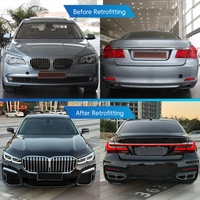 Kit de carrocería para BMW Serie 7 F02, modificación y actualización de coche 2009-2015, parachoques delantero G12, capó, parachoques trasero, portón trasero.