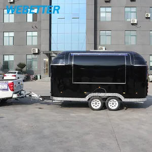 WEBETTER china food truck trailer fully equipped usa standard airstream mobile kitchen bbq fast food trailer with equipments
