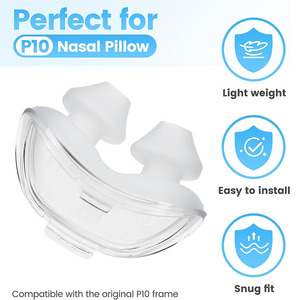 Coussinets nasaux en silicone de remplacement pour <span class=keywords><strong>masque</strong></span> CPAP P10, taille moyenne, compatibles avec le P10 – Offre spéciale sur les fournitures médicales - Product Image 5