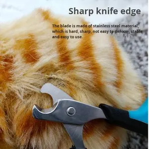 Tijeras de Peluquería para <span class=keywords><strong>Mascotas</strong></span> de Plástico y Acero Inoxidable, Fáciles de Usar, para Adelgazar el Pelo de Perros y Gatos, Tijeras Planas para el Cuidado de las Uñas - Product Image 4