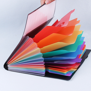 Carpeta de archivos PP multinivel de arcoíris de 12 capas, almacenamiento de documentos <span class=keywords><strong>A4</strong></span>, suministros de oficina, hoja de patrón, archivador, bolsa para documentos - Product Image 1