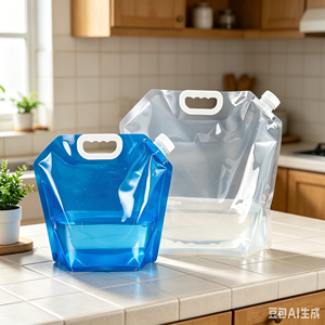 Sac à eau pliable transparent OEM 5L 10L, couleur personnalisée, réutilisable, pour les randonnées - Product Image 1