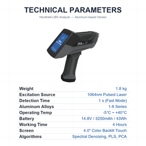 Spectromètre de décomposition par laser (LIBS) portable VELA, pistolet d'identification des métaux, largeur de bande spectrale 190 nm-700 nm - Product Image 6