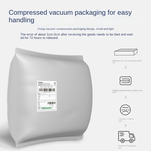 Matelas hybride moderne Queen-Size, fermeté moyenne, épaisseur 5 cm, tissu 100 % coton, surmatelas en latex naturel, refroidissant, pour dormir au sol - Product Image 6