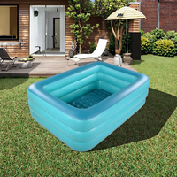 Piscine gonflable rectangulaire en PVC Sunshine Kids pour adultes et enfants, écologique, facile à installer, utilisation en extérieur en été