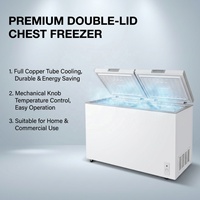 Congélateur horizontal grande capacité pour viande, réfrigérateur commercial, congélateur coffre profond pour crème glacée, réfrigérateur domestique pour viande, supermarché