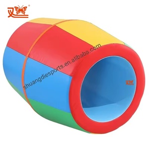 Giá cả cạnh tranh cảm giác đào tạo Con lăn mềm kết hợp trong nhà mềm chơi cầu vồng Thùng Con lăn đồ chơi cho trẻ em - Product Image 1