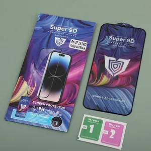 Super 9D Full Glue Glass Tempered Film For IPhone Automatic Adsorption Mobile Phone Vidrio Templado Film