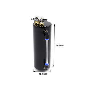 Recipiente cilíndrico de metal para ventilación de aceite de 750 ml para piezas de modificación automotriz con tubo de recogida y kit de mangueras - Product Image 3