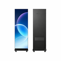 Écran d'affichage numérique portable et pliable à LED 1,86 mm GOB 640x1920 mm 1000 Nits pour vitrine intérieure et commerce de détail
