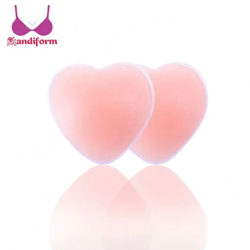 سيليكون قابل لإعادة الاستخدام, سيليكون قابل لإعادة الاستخدام الذاتي لاصق الحلمة غطاء الوردي لون الجلد ملصقات القلب مثير منصات سيليكون بتلات الثدي ل