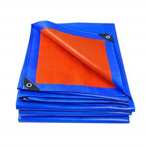 Bâche en PE imperméable et durable de haute qualité, un côté bleu, un côté orange, idéale pour une utilisation en extérieur et des applications industrielles - Product Image 1