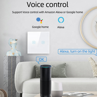 Sakelar Lampu Pintar WiFi DUOMEI Tanpa Netral, Kontrol 3 Arah, Sakelar Dinding, Kompatibel dengan Tuya Smart Life, Otomatisasi Rumah