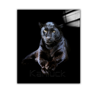 Silent Guardian - Impresión del Gazebo del Pantera Negra en Lienzo <span class=keywords><strong>de</strong></span> Óleo, Pintura Original Moderna, Impresión Digital, 50x50cm, Gran Venta - Product Image 1