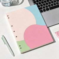 Couverture de carnet A4 à feuilles mobiles en papier, journal personnalisé bicolore pour le bureau et la planification scolaire