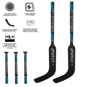 Palos de portero de hockey sobre hielo personalizables, éxito de ventas al por mayor, palo de portero de hockey sobre hielo de fibra de vidrio carbono compuesto Junior P31
