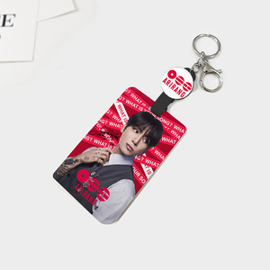 KPOP Taehyung Jungkook Jimin Suga What Is Your Love Estuche para Tarjetas con Estampado, Llavero de Cuerda Elástica, Porta Tarjetas de Fotos Jin RM J-Hope - Product Image 4