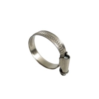Collier de serrage métrique en acier inoxydable non perforé de type allemand 8-16 mm, épaisseur 0,6 mm