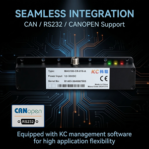 Sensor <span class=keywords><strong>de</strong></span> Navegación Magnética KCONBOT MAG100 AGV, Carcasa <span class=keywords><strong>de</strong></span> <span class=keywords><strong>Aluminio</strong></span> <span class=keywords><strong>de</strong></span> Tamaño Pequeño, Rango <span class=keywords><strong>de</strong></span> 10 mm a 80 mm, CAN/RS232, Precisión <span class=keywords><strong>de</strong></span> 3 mm, IP40 - Product Image 2