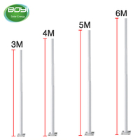 Bras de phare coniques de 3M, 4M, 5M, 6M, en aluminium/acier inoxydable/acier galvanisé, pôle de lampe de rue coniques