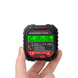 전기 소켓 Teste 미국 EU 영국 소켓 콘센트 테스터 테스트 전원 소켓 콘센트 테스터 전압 테스트 백라이트이있는 LCD 디스플레이 - Product Image 1