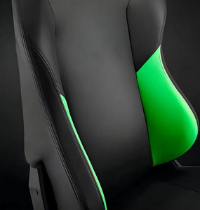 <span class=keywords><strong>Chaise</strong></span> de jeu de course optimale pour configuration de jeu, confortable, en mousse à mémoire de forme, en cuir souple ergonomique, avec roulettes, dossier réglable, moderne, pour ordinateur - Product Image 6