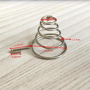 สปริงแบตเตอรี่ไฟฉาย OEM AA Aaa แบบกำหนดเอง ขดลวดแบตเตอรี่แบบเรียว ชุบนิกเกิล สายสปริงหน้าสัมผัสแบตเตอรี่ เส้นผ่านศูนย์กลาง 1.2 มม. - Product Image 4