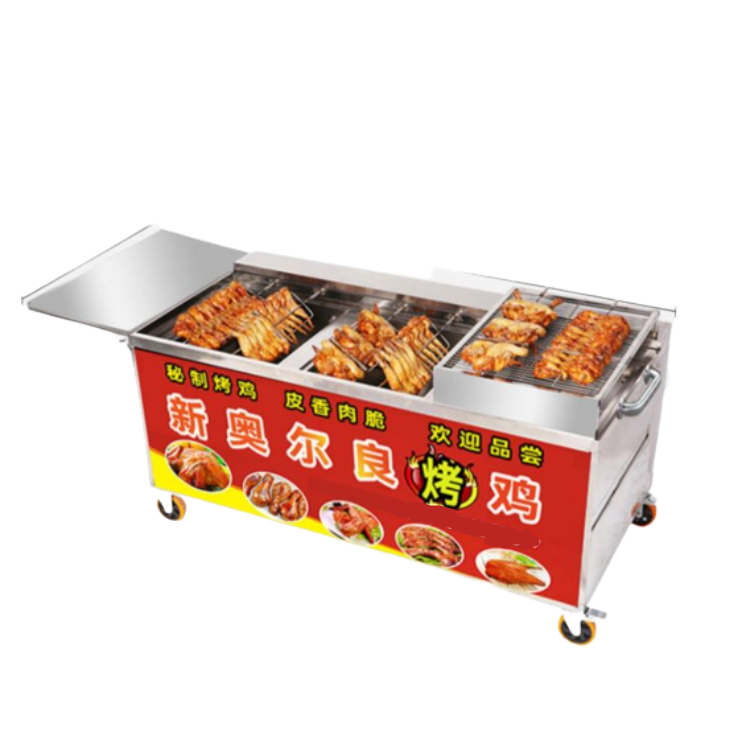 自動回転式ガスロティサリー鶏焼き機 KLE-04 - ステンレス製、18羽対応