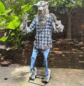 Juguete eléctrico creativo de Halloween, nueva estatuilla de hombre lobo para casa embrujada, sala de <span class=keywords><strong>Escape</strong></span> y parque de atracciones, accesorio decorativo para fiestas - Product Image 4