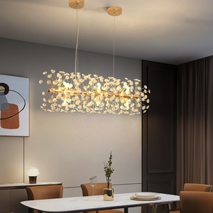 Suspension moderne en cristal de pissenlit salon salle à manger lumière escalier duplex lustre art déco - Product Image 4