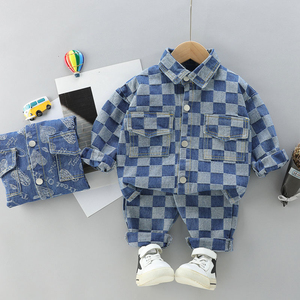 Ropa para Niños Pequeños 2022, Diseños de Moda de Primavera y Otoño para Niños, Ropa Nueva para Bebés, Conjunto de Ropa de Mezclilla de Manga Larga - Product Image 3