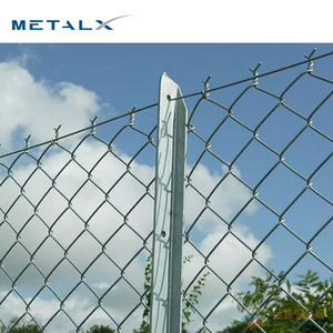 Clôture à maillons de chaîne en métal de 8 pieds Court de tennis en <span class=keywords><strong>acier</strong></span> <span class=keywords><strong>galvanisé</strong></span> de 50 pieds Clôture à maillons de chaîne galvanisée de calibre 11.5, y compris les poteaux - Product Image 6