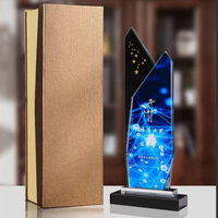 Trophées en cristal personnalisés Hyper Crafts, vente en gros d'usine, design élégant, plaques vierges en acrylique, blocs en bois, récompenses artisanales de qualité
