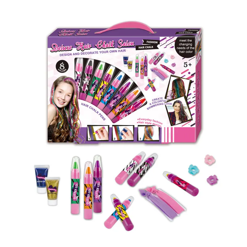 Haarfarbe Farbstoff Stift Kinder Make-up-Sets für Mädchen Make-up-Kit für Baby Mädchen Spielzeug