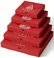 Scatole per Pizza in Cartone Ondulato Ecologico Riciclabile di Grado Alimentare, Vendita all'Ingrosso, Laminazione Opaca, Logo Personalizzato Stampato