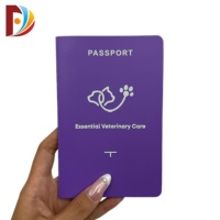 Passeport pour animaux de compagnie personnalisé de haute qualité, imprimé en couleur sur papier spécial, avec couverture en PU, pour chiens et chats, pour voyages et sports