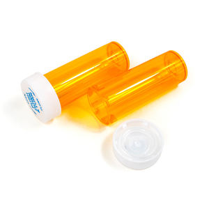 Contenedor de Pastillas Pequeño de Plástico, Frasco para Medicamentos con Tapa Reversible Morada - Product Image 5