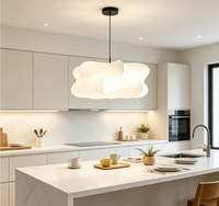 Lustre suspendu minimaliste en tissu, abat-jour doux et chaleureux, pour salle à manger, salon, hôtel, lampe décorative design