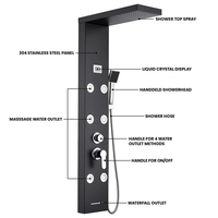 Panneau de douche multifonctionnel mural Offre Spéciale pour spa pour la maison salle de bain en acier inoxydable céramique pluie douce constante