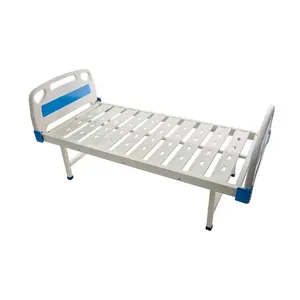 High quality lowest price non movable fixed with casters guardrails optional hospital flat psychiatric beds